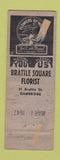 Matchbook Cover - Brattle Square Florist Cambridge MA WORN