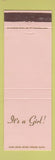 Matchbook Cover - It's a Girl! Northern MN Bank Duluth
