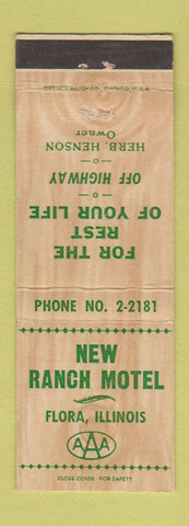 Matchbook Cover - New Ranch Motel Flora IL
