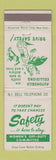 Matchbook Cover - Safety NJ Bell Telephone New Jersey Car Crashes