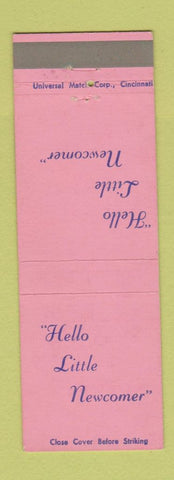 Matchbook Cover - Hello Little Newcomer Baby Groy OH Bank