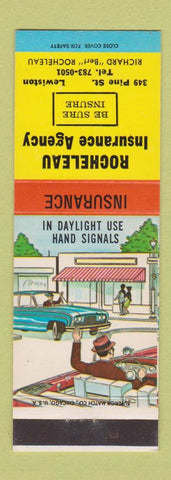 Matchbook Cover - Rocheleau Insurance Agency Lewiston ME