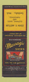 Matchbook Cover - Weyenberg Massagic Shoes John Mettler Sandusky MI