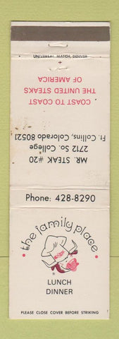 Matchbook Cover - Mr Steak Fort Collins Colorado WEAR