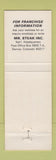 Matchbook Cover - Mr Steak Fort Collins Colorado WEAR