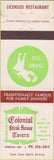 Matchbook Cover - Colonial Steak Hosue Tavern Canada