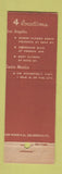 Matchbook Cover - Carl's Restaurant  Los Angeles Santa Monica CA