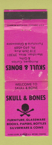 Matchbook Cover - Skull and Bones Store Antiques Meridian MS WEAR