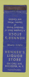 Matchbook Cover - Henner's Liquor Store Rochester NY WEAR