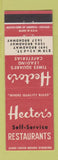 Matchbook Cover - Hector's Restaurants New York City