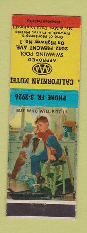 Matchbook Cover - Californian Motel Monterey CA