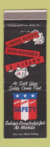 Matchbook Cover - Scott Company Safety Mobile AL safety shoes
