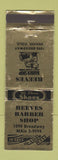 Matchbook Cover - Reeves Barber Shop Denver Colorado WORN