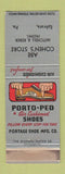 Matchbook Cover - Porto Ped Shoes Abe Cohen's Ephrata PA WORN