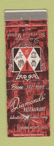 Matchbook Cover - Diamonds' Restaurant Cleveland Heights OH