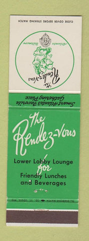 Matchbook Cover - The Rendez Vous Atlanta GA Biltmore Hotel