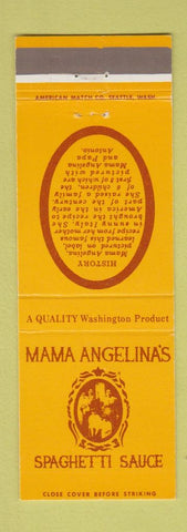 Matchbook Cover - Mama Angelina's Spaghetti Sauce