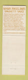 Matchbook Cover - Mama Angelina's Spaghetti Sauce