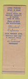 Matchbook Cover - Holzmark's Bluebird Cafeteria Kansas City MO