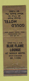 Matchbook Cover - Gould Motel Miami Beach FL Blue Flame Lounge WEAR