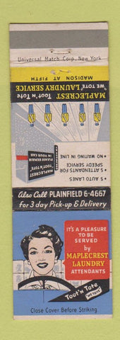 Matchbook Cover - Maplecrest Laundry New York City girlie