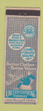 Matchbook Cover - United Clothing Chicago IL ARROW