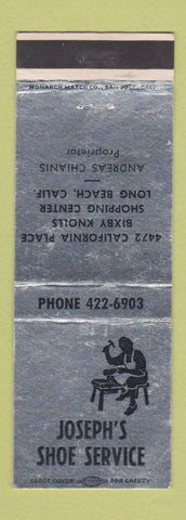 Matchbook Cover - Joseph's Shoe Service Long Beach CA
