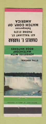 Matchbook Cover - Charles Farrar Match Corp Salesman