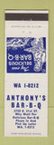 Matchbook Cover - Anthony's BBQ Kansas City? MO girlie