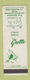 Matchbook Cover - The Grotto Syracuse NY