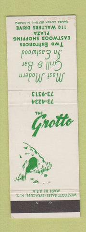 Matchbook Cover - The Grotto Syracuse NY