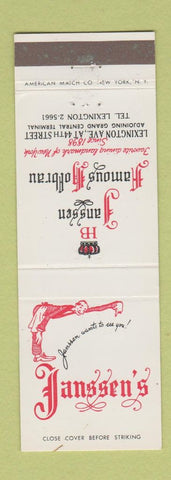 Matchbook Cover - Janssen's Restaurant Hofbrau New York City