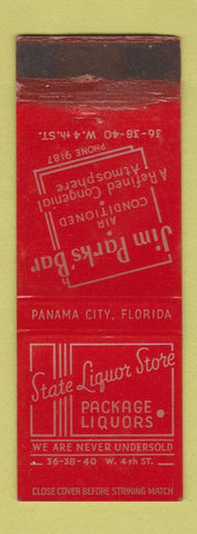 Matchbook Cover - Jim Parks' Bar State Liquor WORN