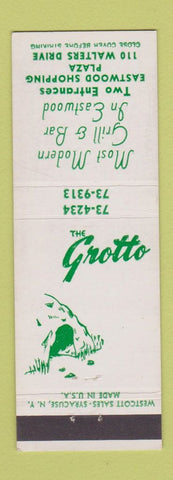 Matchbook Cover - The Grotto Syracuse NY