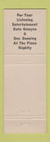 Matchbook Cover - The Grotto Syracuse NY