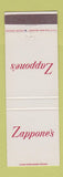 Matchbook Cover - Zappone's Restaurant Akron OH