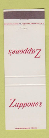 Matchbook Cover - Zappone's Restaurant Akron OH