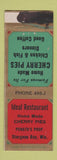 Matchbook Cover - Ideal Restaurant Sturgeon Bay WI STRIKER ERROR