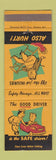Matchbook Cover - Safety Good Driver