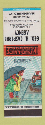 Matchbook Cover - Geo Casperke Insurance Bradenburg KY