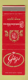 Matchbook Cover - Gigi Fontainebleau Hotel Miami Beach FL