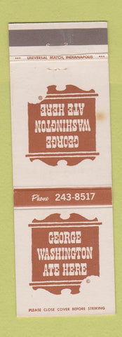 Matchbook Cover - George Washington Ate Here Pizza Indianapolis IN WEAR