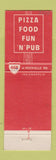 Matchbook Cover - George Washington Ate Here Pizza Indianapolis IN WEAR