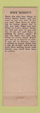 Matchbook Cover - The Lancey House Pittsfield ME WEAR