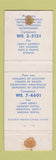 Matchbook Cover - Toilet Laundries laundry Canada WEAR