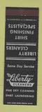 Matchbook Cover - Liberty Cleaners Laundry Colorado Springs