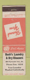 Matchbook Cover - Bush's Laundry Dry Cleaning Rochester NY