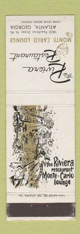 Matchbook Cover - Riviera Restaurant Atlanta GA