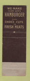 Matchbook Cover - Stew Harrison's Hamburgers Fountain