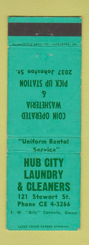 Matchbook Cover - Hub City Laundry Cleaners Lafayette LA